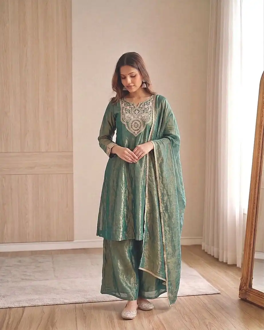 KF 1727 Blue Fandy Silk Salwar Suit Perfect for Wedding, Party, Family Gatherings, Onam, Engagement – . Affordable Price ₹1849. Delivery 4-6 Working Da | Casual Suits, Jump Suits, Creative suits, Designer Suits, Palazzo Suits, Party Wear Suits, Patiala Suits, Salwar suit, Straight Suits