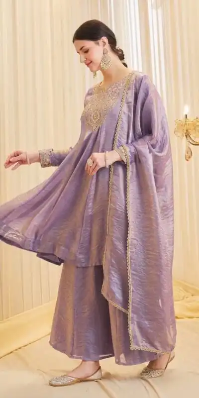KF 1727 Lavender Fandy Silk Salwar Suit Perfect for Wedding, Party, Family Gatherings, Onam, Engagement – . Affordable Price ₹1849. Delivery 4-6 Working Da | Casual Suits, Jump Suits, Creative suits, Designer Suits, Palazzo Suits, Party Wear Suits, Patiala Suits, Salwar suit, Straight Suits