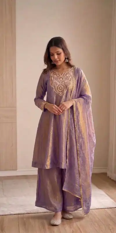 KF 1727 Lavender Fandy Silk Salwar Suit Perfect for Wedding, Party, Family Gatherings, Onam, Engagement – . Affordable Price ₹1849. Delivery 4-6 Working Da | Casual Suits, Jump Suits, Creative suits, Designer Suits, Palazzo Suits, Party Wear Suits, Patiala Suits, Salwar suit, Straight Suits