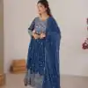 SP 81 Navy Blue| Faux Georgette Salwar Suit with Lace Work & Digital Print. Introductory Price ₹2449. Delivery 4-6 Working Days. Shop now. | Anarkali Suits, Bollywood Anarkali, Creative-Anarkali, Designer Anarkali, Embroidered Anarkali, Party Wear Anarkali, Salwar suit