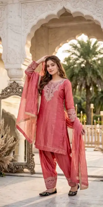 KF 1728 Peach Silk Salwar Suit Perfect for Wedding, Party, Family Gatherings, Onam, Engagement – . Affordable Price ₹2099. Delivery 4-6 Working Da | Casual Suits, Jump Suits, Creative suits, Designer Suits, Palazzo Suits, Party Wear Suits, Patiala Suits, Salwar suit, Straight Suits
