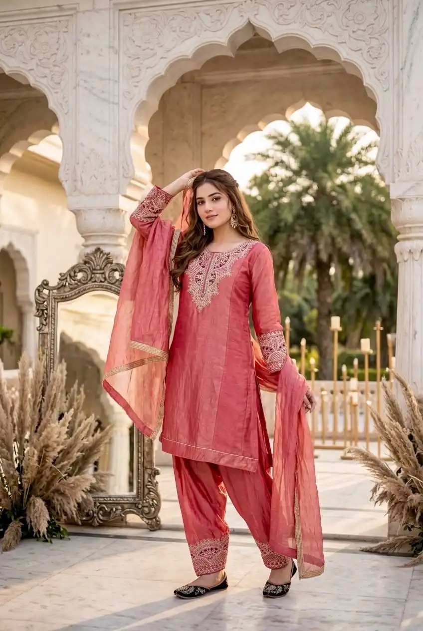KF 1728 Peach Silk Salwar Suit Perfect for Wedding, Party, Family Gatherings, Onam, Engagement – . Affordable Price ₹2099. Delivery 4-6 Working Da | Casual Suits, Jump Suits, Creative suits, Designer Suits, Palazzo Suits, Party Wear Suits, Patiala Suits, Salwar suit, Straight Suits