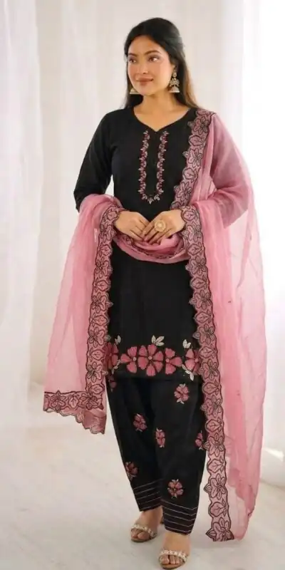 SR 1709 Pink Color Roman Silk Salwar Suit with Embroidery Work. Available at ₹2399 only. Delivery 4-6 Working Days. Shop now. | Casual Suits, Jump Suits, Creative suits, Designer Suits, Palazzo Suits, Party Wear Suits, Patiala Suits, Salwar suit, Straight Suits