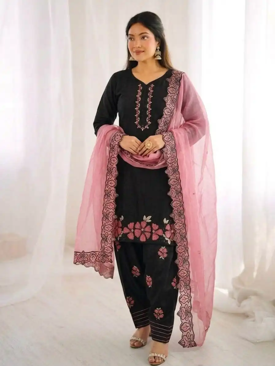 SR 1709 Pink Color Roman Silk Salwar Suit with Embroidery Work. Available at ₹2399 only. Delivery 4-6 Working Days. Shop now. | Casual Suits, Jump Suits, Creative suits, Designer Suits, Palazzo Suits, Party Wear Suits, Patiala Suits, Salwar suit, Straight Suits