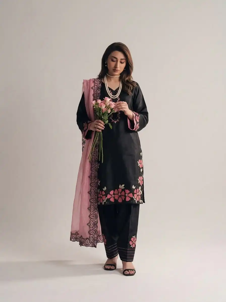 SR 1709 Pink Color Roman Silk Salwar Suit with Embroidery Work. Available at ₹2399 only. Delivery 4-6 Working Days. Shop now. | Casual Suits, Jump Suits, Creative suits, Designer Suits, Palazzo Suits, Party Wear Suits, Patiala Suits, Salwar suit, Straight Suits
