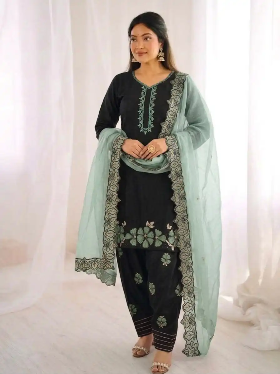 SR 1709 Pista Color Roman Silk Salwar Suit with Embroidery Work. Available at ₹2399 only. Delivery 4-6 Working Days. Shop now. | Casual Suits, Jump Suits, Creative suits, Designer Suits, Palazzo Suits, Party Wear Suits, Patiala Suits, Salwar suit, Straight Suits