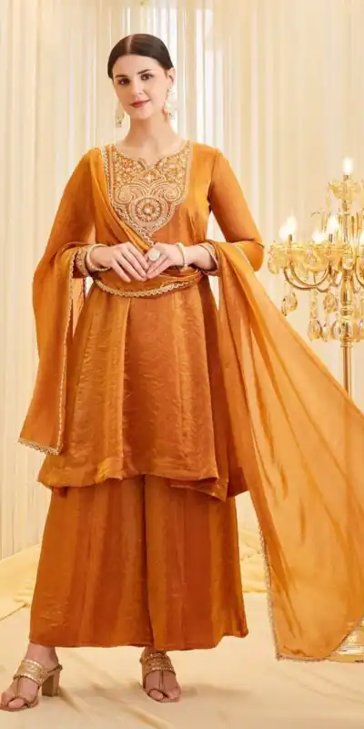 KF 1727 Rust Fandy Silk Salwar Suit Perfect for Wedding, Party, Family Gatherings, Onam, Engagement – . Affordable Price ₹1849. Delivery 4-6 Working Da | Casual Suits, Jump Suits, Creative suits, Designer Suits, Palazzo Suits, Party Wear Suits, Patiala Suits, Salwar suit, Straight Suits