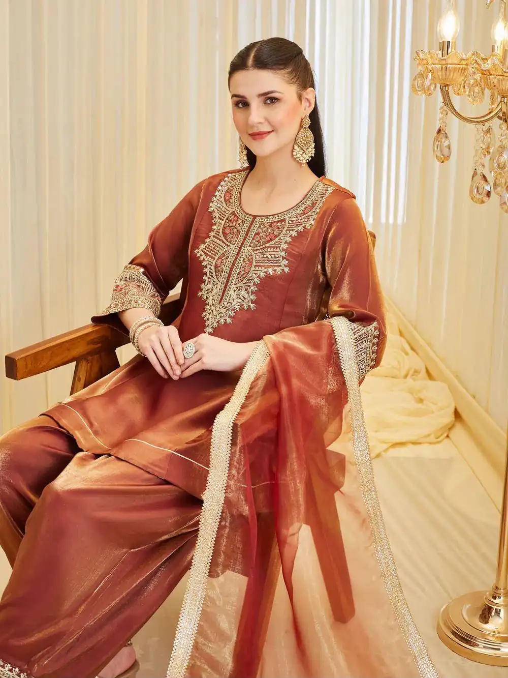 KF 1728 Rust Silk Salwar Suit Perfect for Wedding, Party, Family Gatherings, Onam, Engagement – . Affordable Price ₹2099. Delivery 4-6 Working Da | Casual Suits, Jump Suits, Creative suits, Designer Suits, Palazzo Suits, Party Wear Suits, Patiala Suits, Salwar suit, Straight Suits
