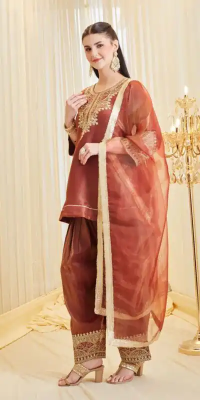 KF 1728 Rust Silk Salwar Suit Perfect for Wedding, Party, Family Gatherings, Onam, Engagement – . Affordable Price ₹2099. Delivery 4-6 Working Da | Casual Suits, Jump Suits, Creative suits, Designer Suits, Palazzo Suits, Party Wear Suits, Patiala Suits, Salwar suit, Straight Suits