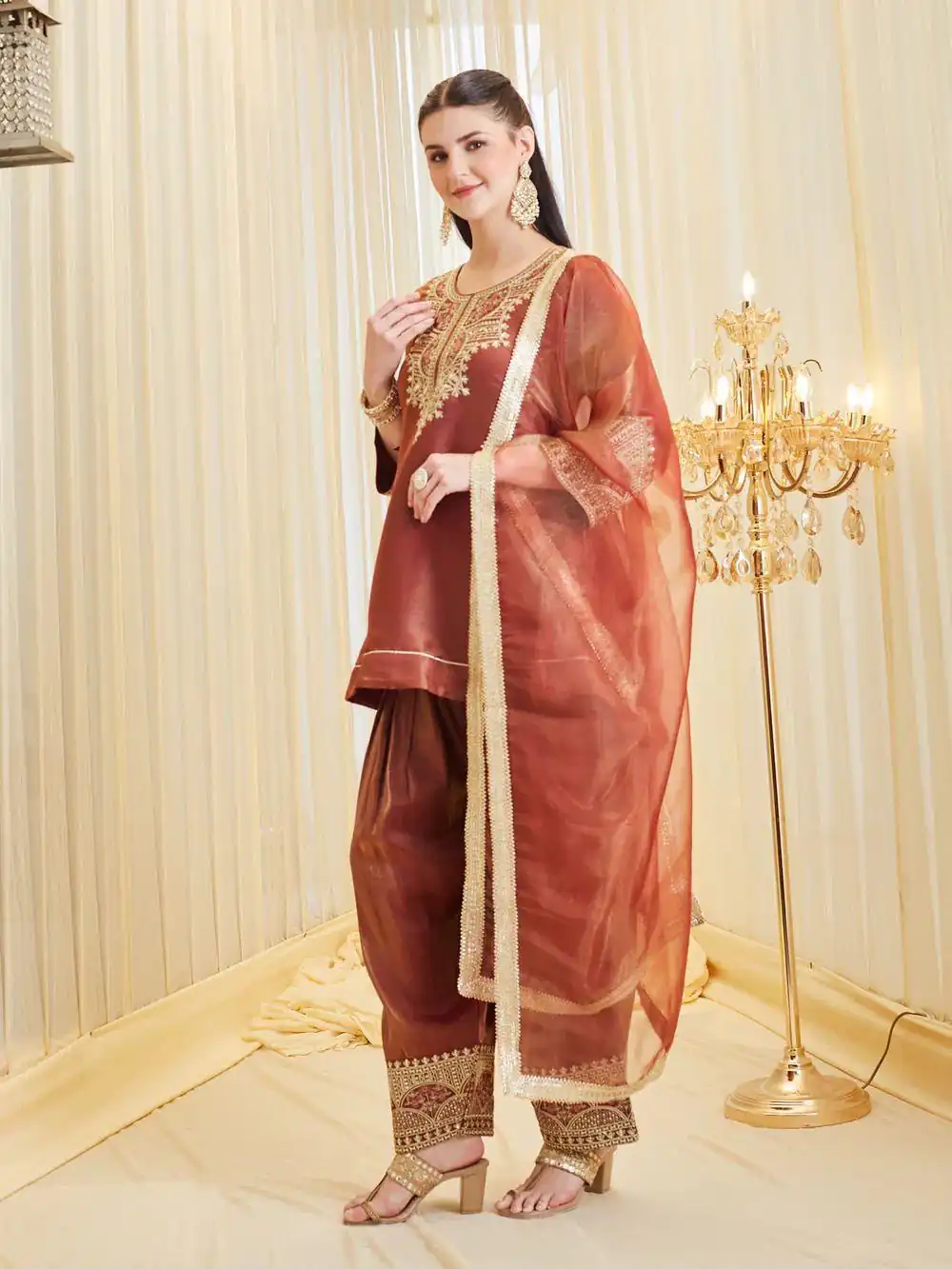 KF 1728 Rust Silk Salwar Suit Perfect for Wedding, Party, Family Gatherings, Onam, Engagement – . Affordable Price ₹2099. Delivery 4-6 Working Da | Casual Suits, Jump Suits, Creative suits, Designer Suits, Palazzo Suits, Party Wear Suits, Patiala Suits, Salwar suit, Straight Suits