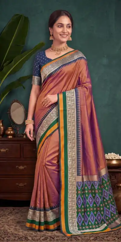 MB 261 Rust | Purple Soft Crafted Saree with Moti Work & Zari Work. Now at just ₹1999. Delivery 4-6 Working Days. Shop now. | Creative Sarees, Bollywood Sarees, Designer Sarees, Embroidered Sarees, Ethnic Saree, Modern Digital sarees, Party Wear Sarees, Sarees