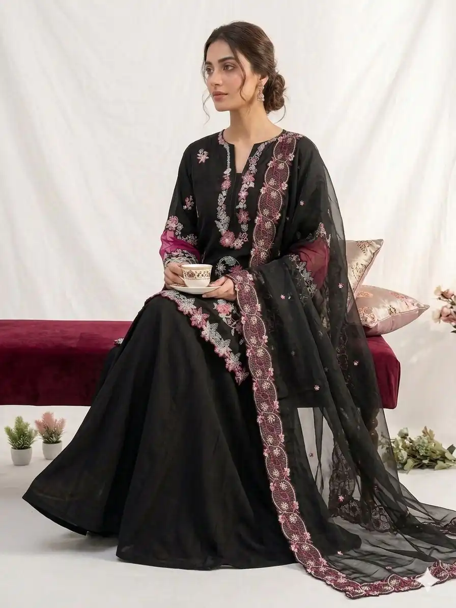 LG 2116 Black Crape Silk with Embroidery Work Salwar Suit . Introductory Price ₹2149. Delivery 4-6 Working Days. Shop now. | Casual Suits, Jump Suits, Creative suits, Designer Suits, Palazzo Suits, Party Wear Suits, Patiala Suits, Salwar suit, Straight Suits