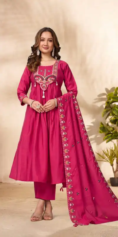 DIVA 136 Pink in Viscose Roman Silk Embroidery Work & Hand Work Salwar Suit . Best Price ₹2099. Delivery 4-6 Working Days. Shop now. | Casual Suits, Jump Suits, Creative suits, Designer Suits, Palazzo Suits, Party Wear Suits, Patiala Suits, Salwar suit, Straight Suits