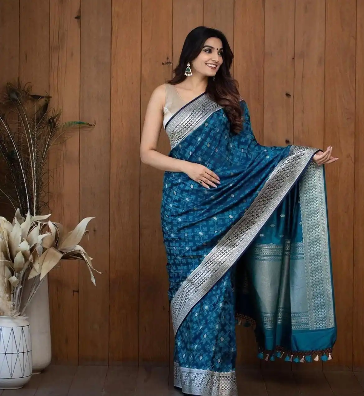 KPR 258 Teal Soft Lichi Silk Saree with Lace Work & Lace Border. Introductory Price ₹1349. Delivery 4-6 Working Days. Shop now. | Creative Sarees, Bollywood Sarees, Designer Sarees, Embroidered Sarees, Ethnic Saree, Modern Digital sarees, Party Wear Sarees, Sarees