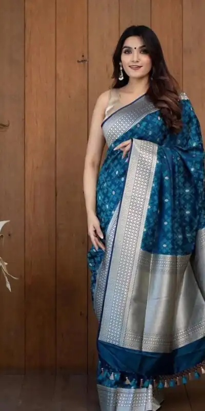 KPR 258 Teal Soft Lichi Silk Saree with Lace Work & Lace Border. Introductory Price ₹1349. Delivery 4-6 Working Days. Shop now. | Creative Sarees, Bollywood Sarees, Designer Sarees, Embroidered Sarees, Ethnic Saree, Modern Digital sarees, Party Wear Sarees, Sarees