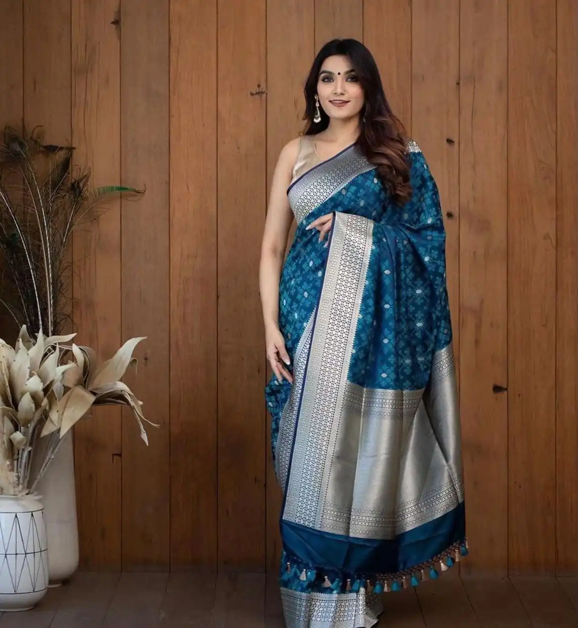KPR 258 Teal Soft Lichi Silk Saree with Lace Work & Lace Border. Introductory Price ₹1349. Delivery 4-6 Working Days. Shop now. | Creative Sarees, Bollywood Sarees, Designer Sarees, Embroidered Sarees, Ethnic Saree, Modern Digital sarees, Party Wear Sarees, Sarees