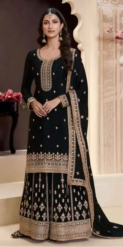FC 71151 Black Chinon Salwar Suit Perfect for Wedding, Party, Lohri, Eid, Holi – . Affordable Price ₹2549. Delivery 4-6 Working Days. Shop now. | Casual Suits, Jump Suits, Creative suits, Designer Suits, Palazzo Suits, Party Wear Suits, Patiala Suits, Salwar suit, Straight Suits