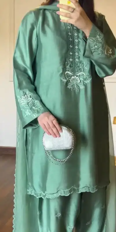 KD 1624 Pista American Silk Salwar Suit Perfect for Wedding, Party, Onam, Family Gatherings, Baisakhi – . Affordable Price ₹2049. Delivery 4-6 Working Days | Casual Suits, Jump Suits, Creative suits, Designer Suits, Palazzo Suits, Party Wear Suits, Patiala Suits, Salwar suit, Straight Suits
