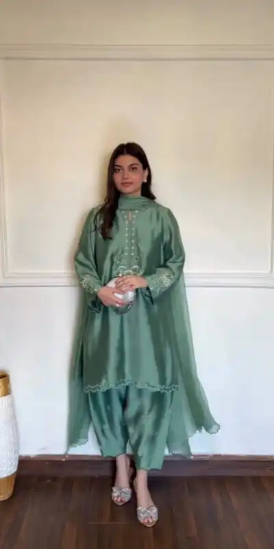 KD 1624 Pista American Silk Salwar Suit Perfect for Wedding, Party, Onam, Family Gatherings, Baisakhi – . Affordable Price ₹2049. Delivery 4-6 Working Days | Casual Suits, Jump Suits, Creative suits, Designer Suits, Palazzo Suits, Party Wear Suits, Patiala Suits, Salwar suit, Straight Suits