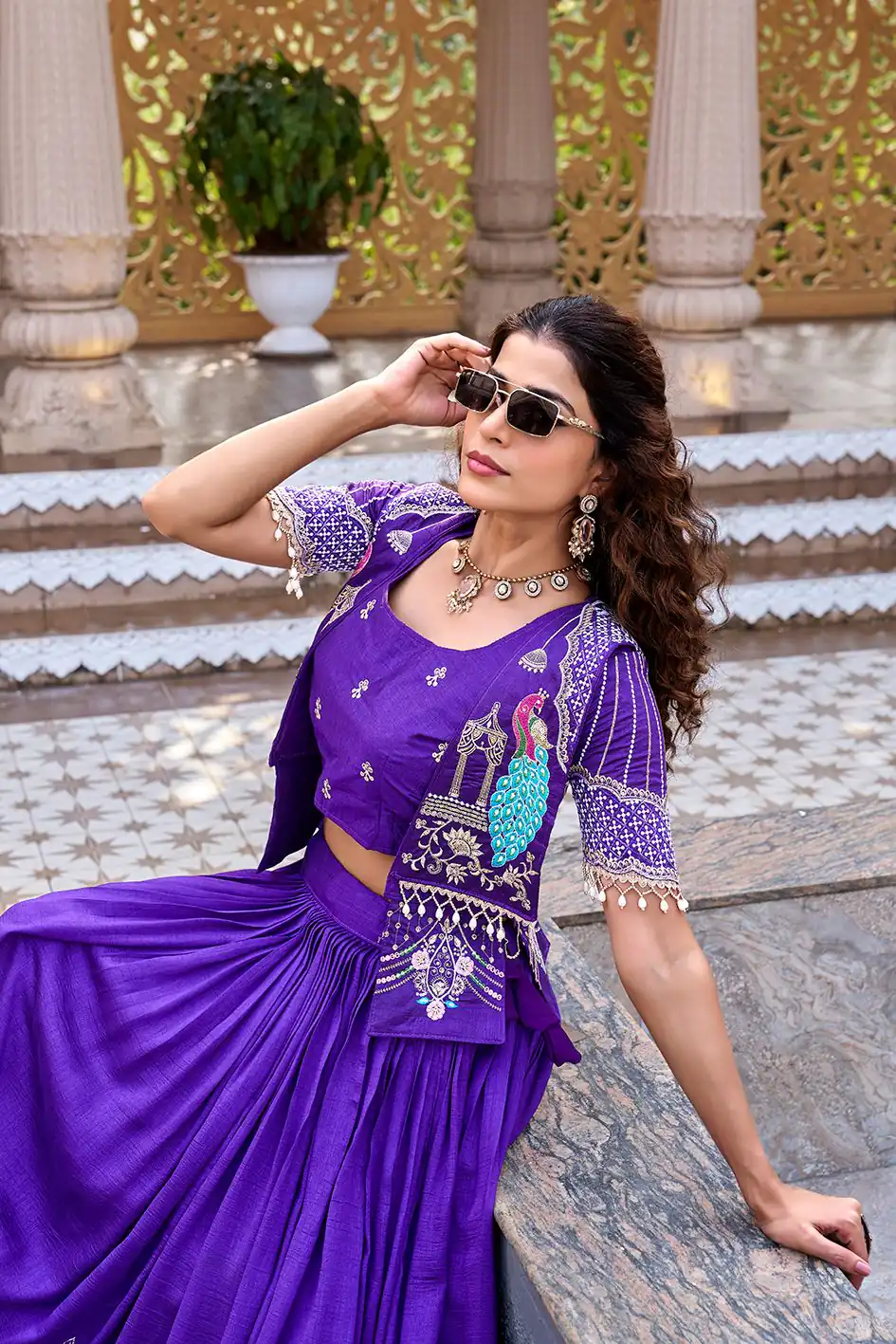 Ram 177 Purple in Color Vichitra Silk Embroidery Work Lehenga Choli . Now at just ₹3049. Delivery 4-6 Working Days. Shop now. | Bollywood Lehenga, Creative Lehenga, Designer Lehenga, Embroidered Lehenga, Lehenga, Party Wear Lehenga