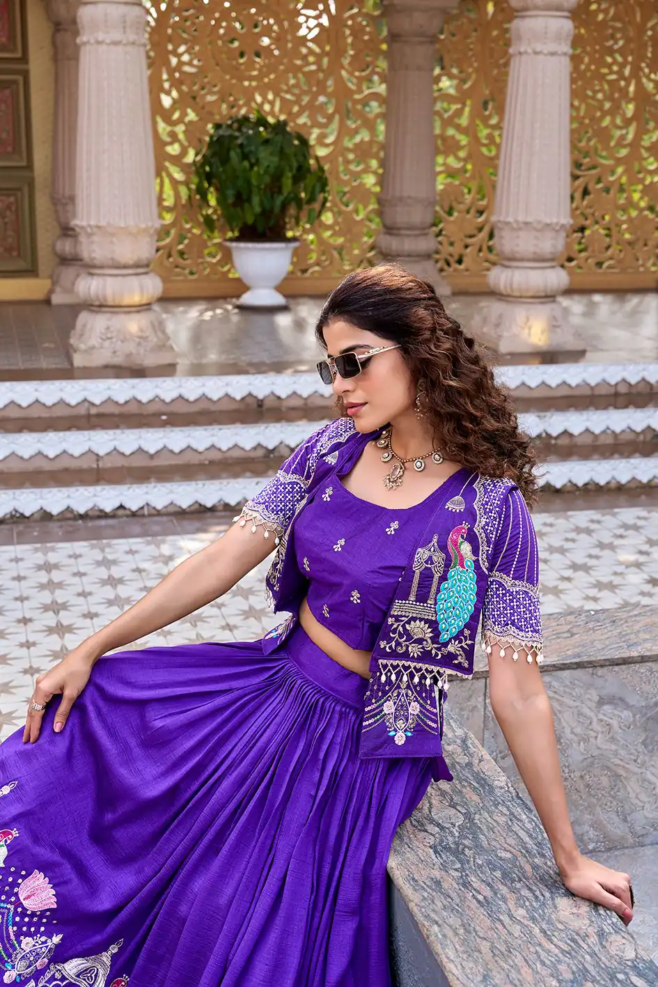 Ram 177 Purple in Color Vichitra Silk Embroidery Work Lehenga Choli . Now at just ₹3049. Delivery 4-6 Working Days. Shop now. | Bollywood Lehenga, Creative Lehenga, Designer Lehenga, Embroidered Lehenga, Lehenga, Party Wear Lehenga