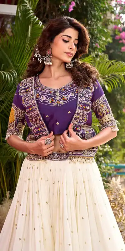 Ram 172 Purple in Color Vichitra Silk Embroidery Work Lehenga Choli . Now at just ₹2649. Delivery 4-6 Working Days. Shop now. | Bollywood Lehenga, Creative Lehenga, Designer Lehenga, Embroidered Lehenga, Lehenga, Party Wear Lehenga