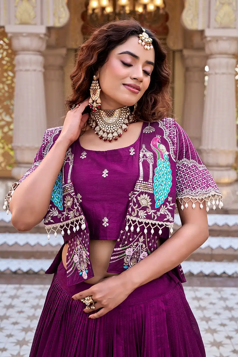 Ram 177 Wine in Color Vichitra Silk Embroidery Work Lehenga Choli . Now at just ₹3049. Delivery 4-6 Working Days. Shop now. | Bollywood Lehenga, Creative Lehenga, Designer Lehenga, Embroidered Lehenga, Lehenga, Party Wear Lehenga