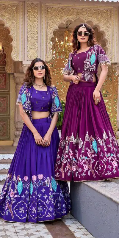 Ram 177 Wine in Color Vichitra Silk Embroidery Work Lehenga Choli . Now at just ₹3049. Delivery 4-6 Working Days. Shop now. | Bollywood Lehenga, Creative Lehenga, Designer Lehenga, Embroidered Lehenga, Lehenga, Party Wear Lehenga