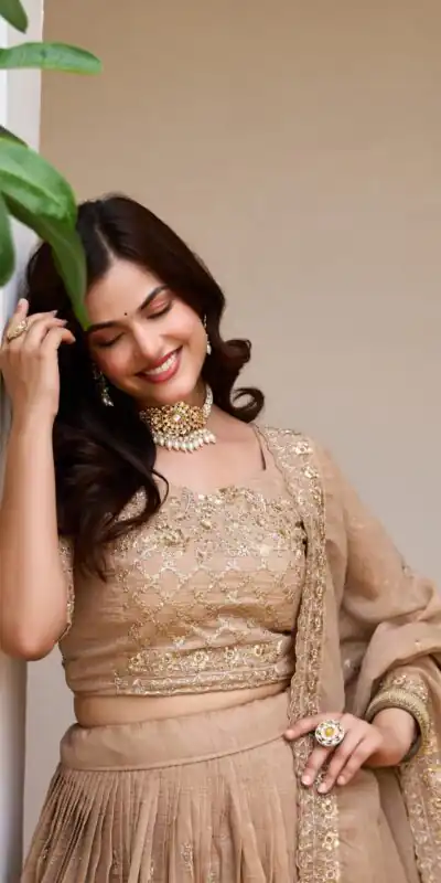 Ram 180 Chiku Pure Crunchy Lehenga Choli Perfect for Wedding, Party, Baisakhi, Pongal, Sangeet – . Now at just ₹2549. Delivery 4-6 Working Days. Shop | Bollywood Lehenga, Creative Lehenga, Designer Lehenga, Embroidered Lehenga, Lehenga, Party Wear Lehenga
