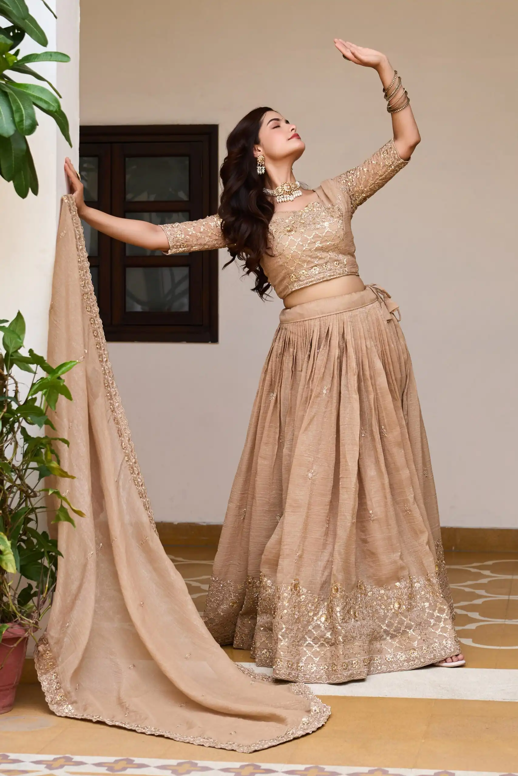 Ram 180 Chiku Pure Crunchy Lehenga Choli Perfect for Wedding, Party, Baisakhi, Pongal, Sangeet – . Now at just ₹2549. Delivery 4-6 Working Days. Shop | Bollywood Lehenga, Creative Lehenga, Designer Lehenga, Embroidered Lehenga, Lehenga, Party Wear Lehenga