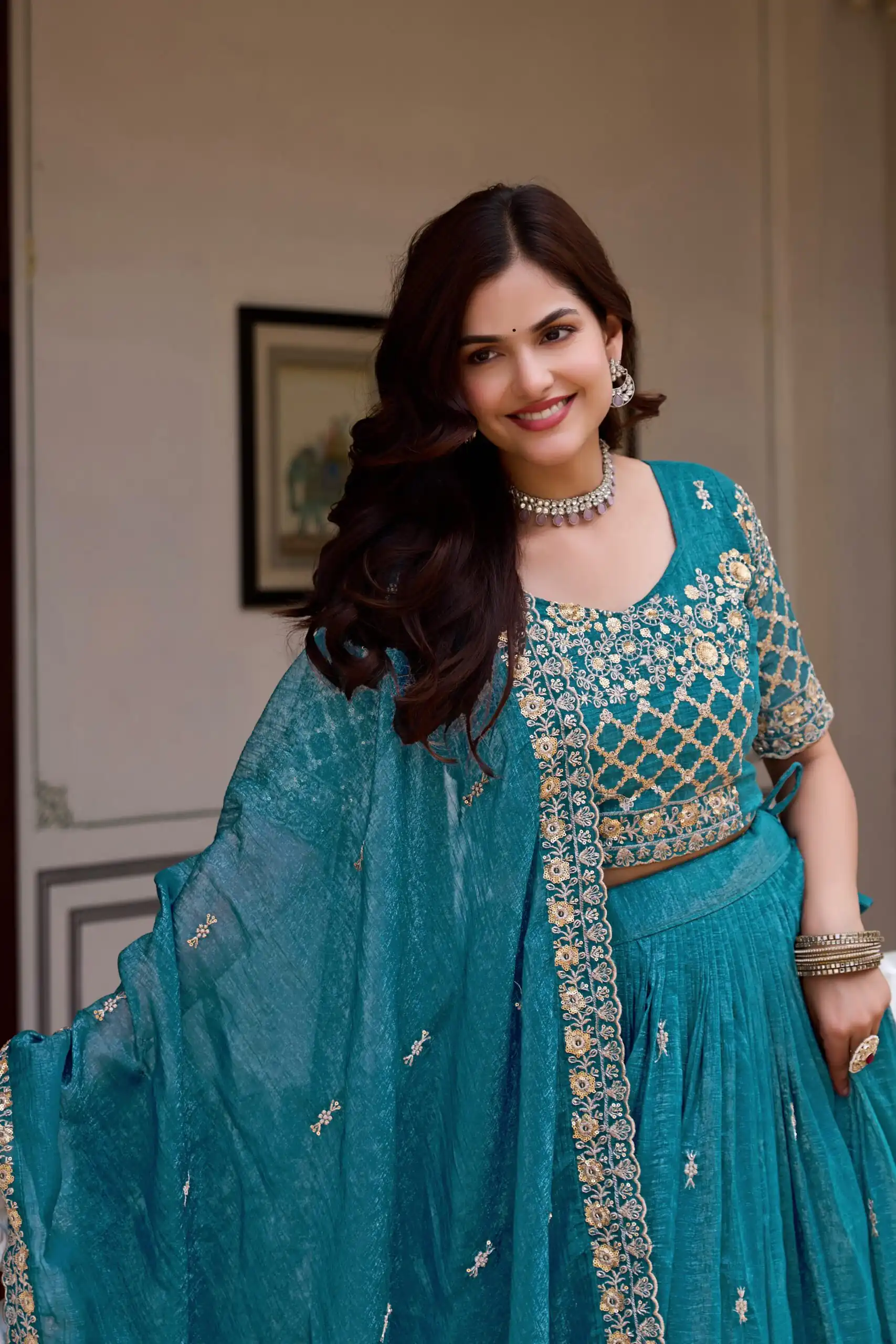 Ram 180 Teal Pure Crunchy Lehenga Choli Perfect for Wedding, Party, Baisakhi, Pongal, Sangeet – . Now at just ₹2549. Delivery 4-6 Working Days. Shop | Bollywood Lehenga, Creative Lehenga, Designer Lehenga, Embroidered Lehenga, Lehenga, Party Wear Lehenga