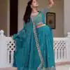 Ram 180 Teal Pure Crunchy Lehenga Choli Perfect for Wedding, Party, Baisakhi, Pongal, Sangeet – . Now at just ₹2549. Delivery 4-6 Working Days. Shop | Bollywood Lehenga, Creative Lehenga, Designer Lehenga, Embroidered Lehenga, Lehenga, Party Wear Lehenga