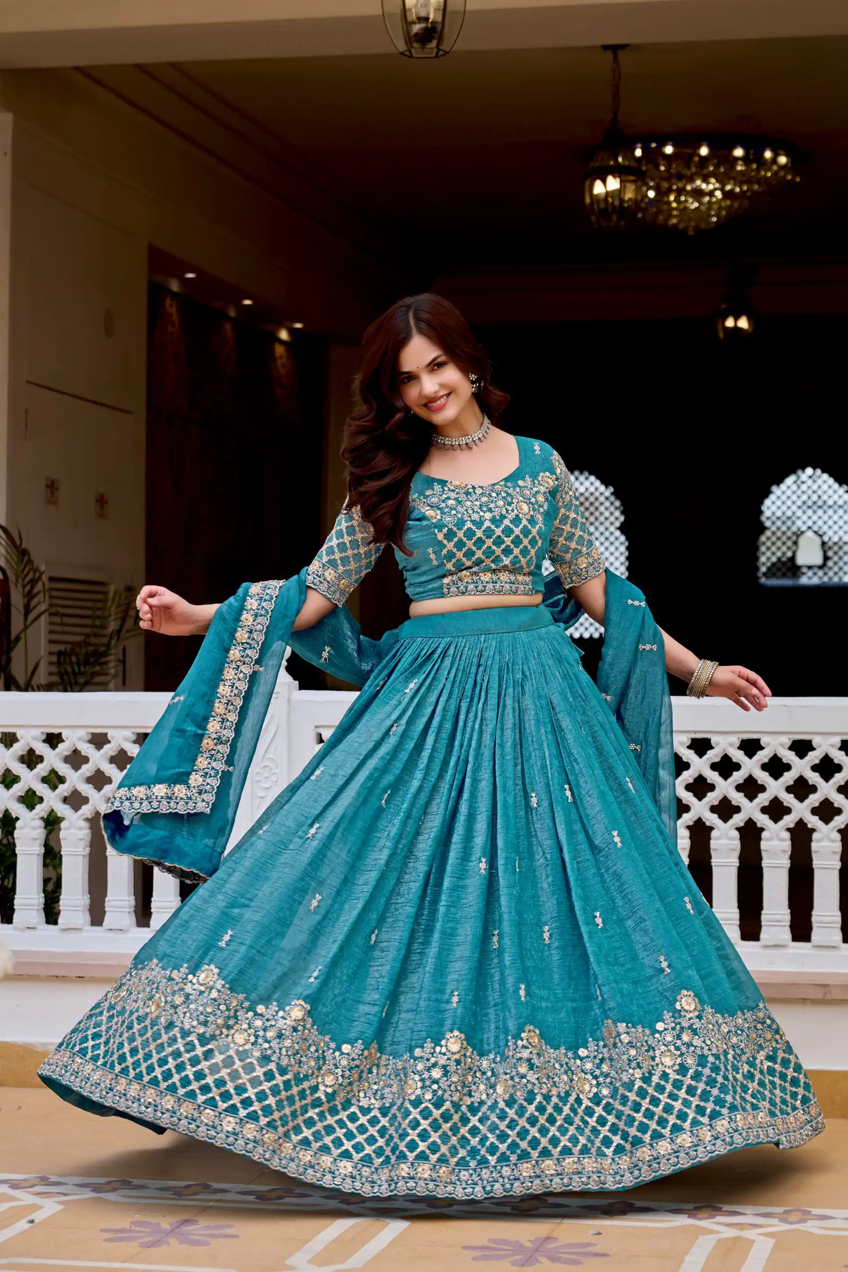 Ram 180 Teal Pure Crunchy Lehenga Choli Perfect for Wedding, Party, Baisakhi, Pongal, Sangeet – . Now at just ₹2549. Delivery 4-6 Working Days. Shop | Bollywood Lehenga, Creative Lehenga, Designer Lehenga, Embroidered Lehenga, Lehenga, Party Wear Lehenga