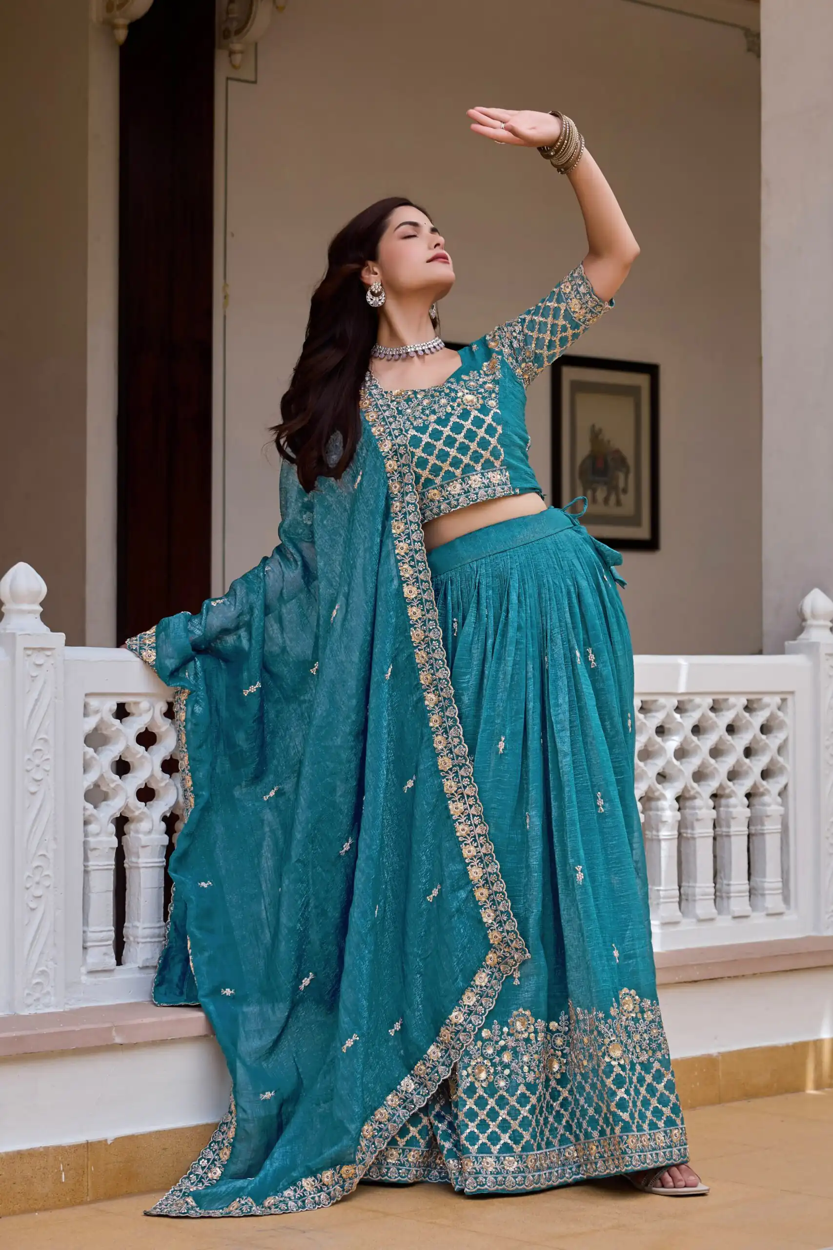 Ram 180 Teal Pure Crunchy Lehenga Choli Perfect for Wedding, Party, Baisakhi, Pongal, Sangeet – . Now at just ₹2549. Delivery 4-6 Working Days. Shop | Bollywood Lehenga, Creative Lehenga, Designer Lehenga, Embroidered Lehenga, Lehenga, Party Wear Lehenga