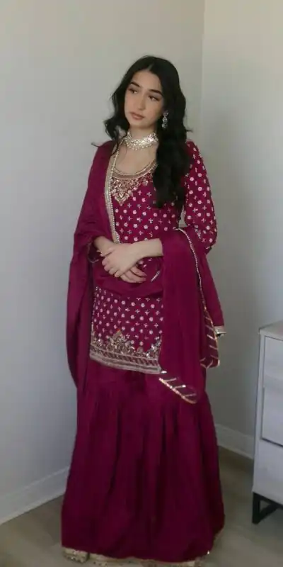ZD 10003 Red in Color Natural Crepe Embroidery Work Salwar Suit . Affordable Price ₹2099. Delivery 4-6 Working Days. Shop now. | Casual Suits, Jump Suits, Creative suits, Designer Suits, Palazzo Suits, Party Wear Suits, Patiala Suits, Salwar suit, Straight Suits