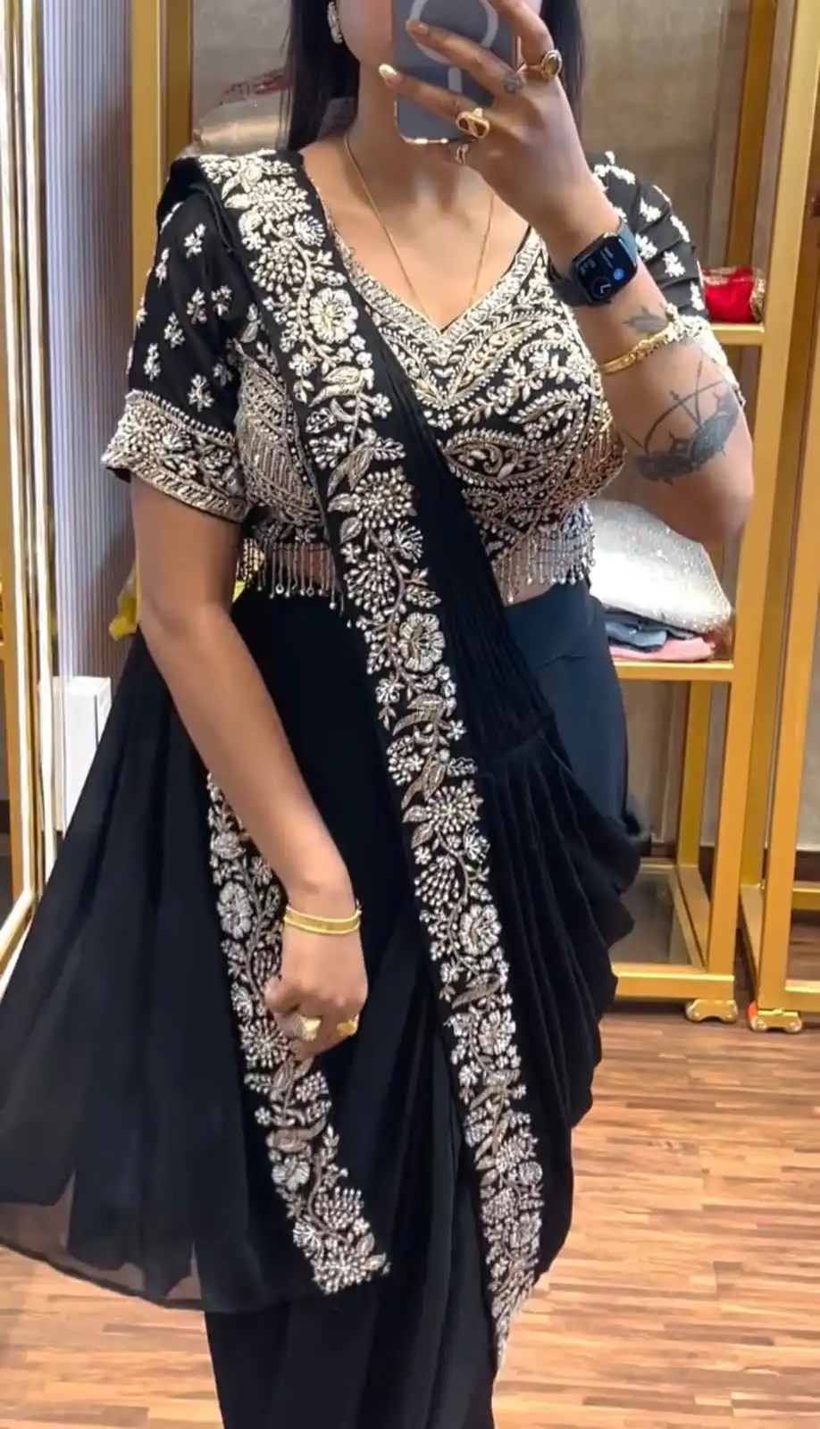 PST 1177 Black Chinon Saree erfect for Wedding, Party, Baisakhi, Bridal Wear, Onam – . Special Price ₹2099. Delivery 4-6 Working Days. Shop now. | Creative Sarees, Bollywood Sarees, Designer Sarees, Embroidered Sarees, Ethnic Saree, Modern Digital sarees, Party Wear Sarees, Sarees