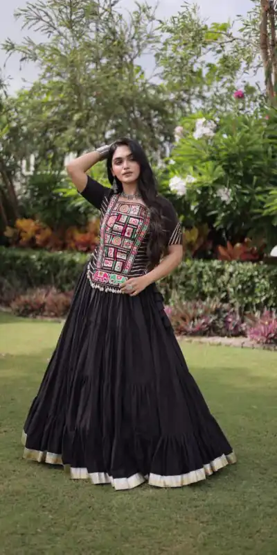 PKA 5078 Black Kora Cotton Lehenga Choli erfect for Wedding, Party, Haldi, Traditional Day, Makar Sankranti – . Special Price ₹2649. Delivery 4-6 Working | Bollywood Lehenga, Creative Lehenga, Designer Lehenga, Embroidered Lehenga, Lehenga, Party Wear Lehenga