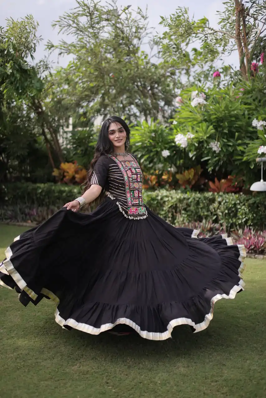 PKA 5078 Black Kora Cotton Lehenga Choli erfect for Wedding, Party, Haldi, Traditional Day, Makar Sankranti – . Special Price ₹2649. Delivery 4-6 Working | Bollywood Lehenga, Creative Lehenga, Designer Lehenga, Embroidered Lehenga, Lehenga, Party Wear Lehenga