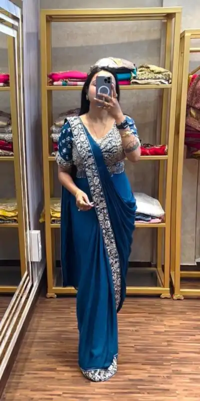 PST 1177 Blue Chinon Saree erfect for Wedding, Party, Baisakhi, Bridal Wear, Onam – . Special Price ₹2099. Delivery 4-6 Working Days. Shop now. | Creative Sarees, Bollywood Sarees, Designer Sarees, Embroidered Sarees, Ethnic Saree, Modern Digital sarees, Party Wear Sarees, Sarees