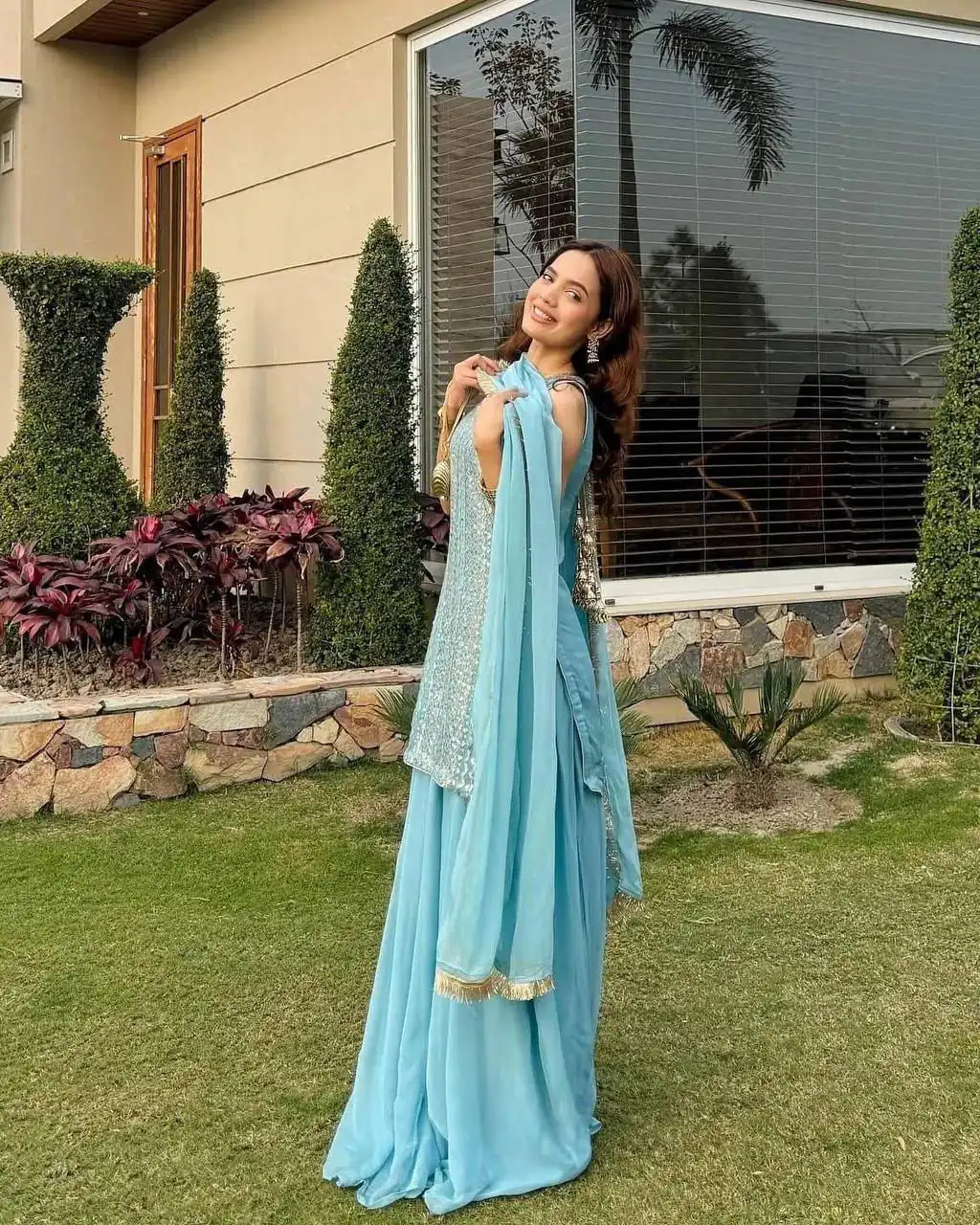 ZD 10010 Blue in Fox Georgette. Sequins Work & Embroidery Work Salwar Suit Special Price ₹2399. Delivery 4-6 Working Days. Shop now. | Casual Suits, Jump Suits, Creative suits, Designer Suits, Palazzo Suits, Party Wear Suits, Patiala Suits, Salwar suit, Straight Suits