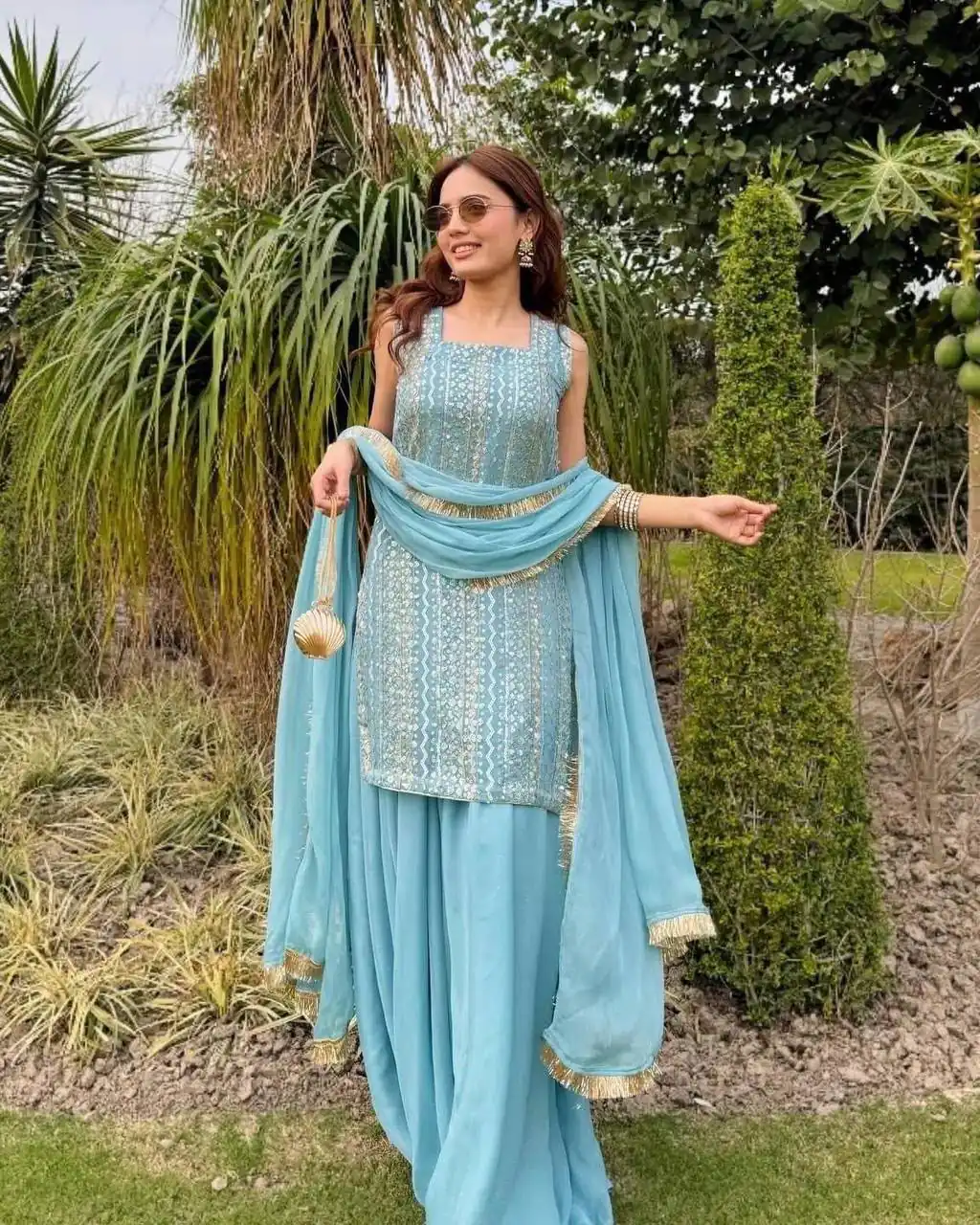 ZD 10010 Blue in Fox Georgette. Sequins Work & Embroidery Work Salwar Suit Special Price ₹2399. Delivery 4-6 Working Days. Shop now. | Casual Suits, Jump Suits, Creative suits, Designer Suits, Palazzo Suits, Party Wear Suits, Patiala Suits, Salwar suit, Straight Suits