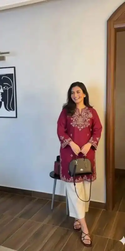 MF 1000 Maroon Colour Rayon Cotton Kurti with Embroidery Work. Introductory Price ₹1449. Delivery 4-6 Working Days. Shop now. | Bollywood Kurti, Creative Kurtis, Designer Kurti, Kurti, Party Wear Kurti, Selfie Kurti