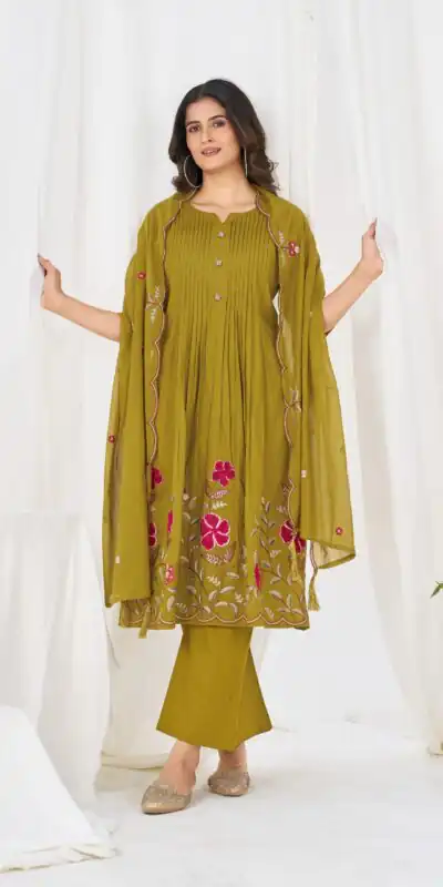 DIVA 159 Mustered with Embroidery Work & Cut Work Brown Pure Cotton Salwar Suit . Exclusive Offer ₹2499. Delivery 4-6 Working Days. Shop now. | Casual Suits, Jump Suits, Creative suits, Designer Suits, Palazzo Suits, Party Wear Suits, Patiala Suits, Salwar suit, Straight Suits