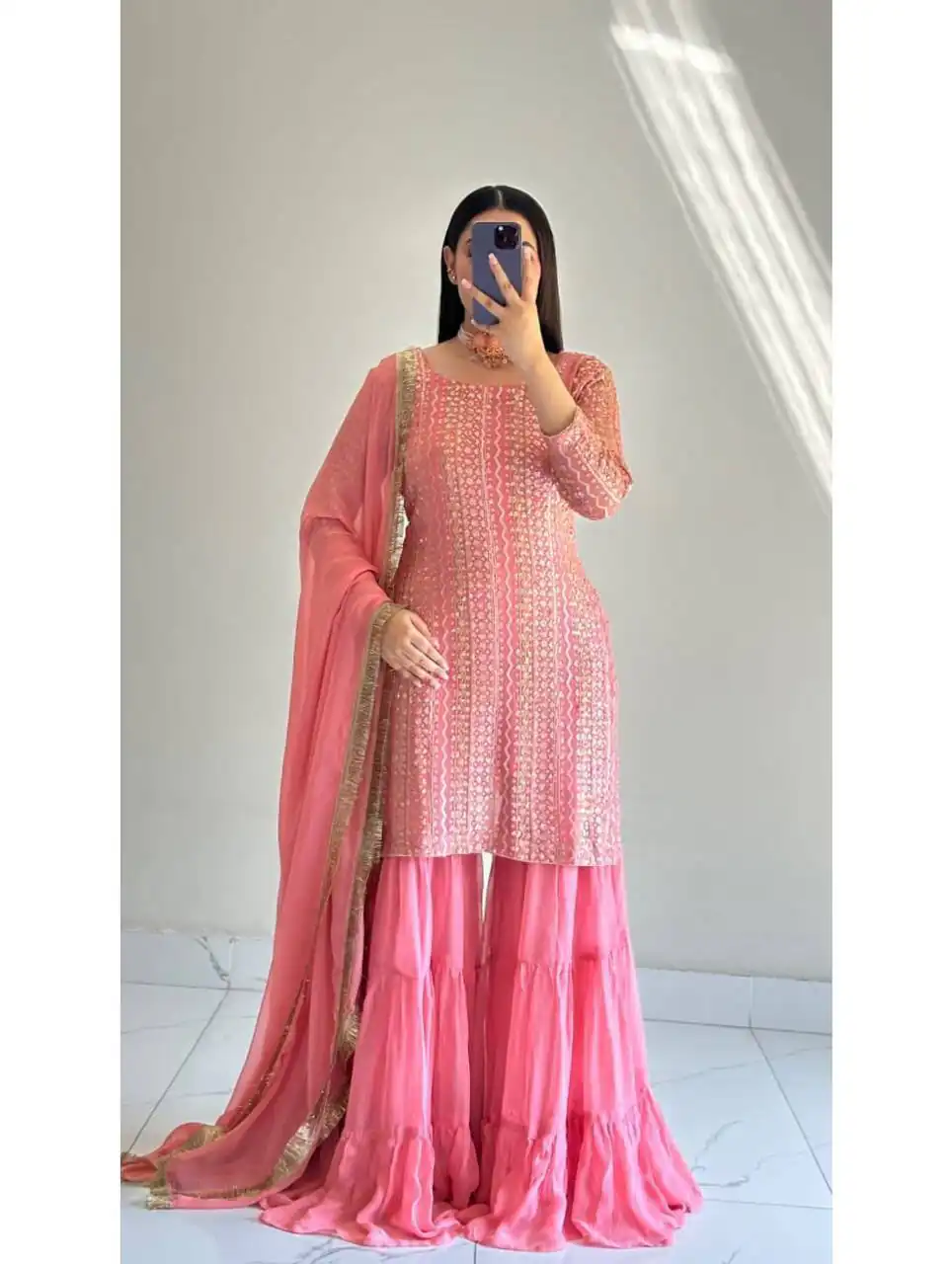 ZD 10010 Pink in Pink Fox Georgette. Sequins Work & Embroidery Work Salwar Suit Special Price ₹2399. Delivery 4-6 Working Days. Shop now. | Casual Suits, Jump Suits, Creative suits, Designer Suits, Palazzo Suits, Party Wear Suits, Patiala Suits, Salwar suit, Straight Suits