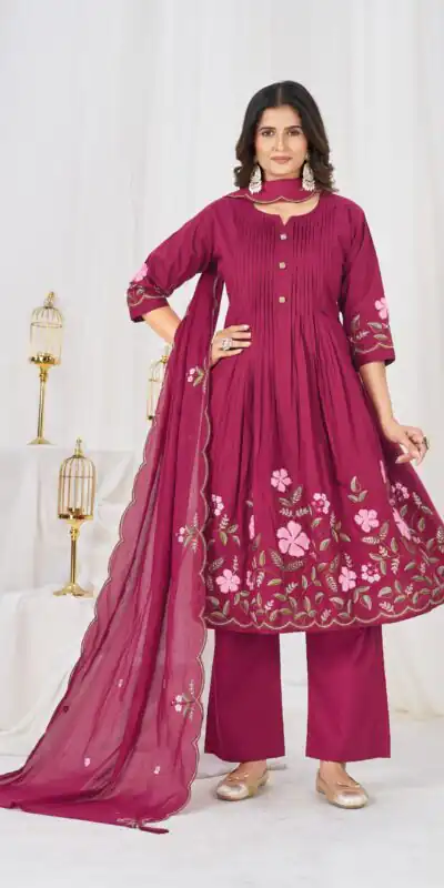 DIVA 159 Pink with Embroidery Work & Cut Work Brown Pure Cotton Salwar Suit . Exclusive Offer ₹2499. Delivery 4-6 Working Days. Shop now. | Casual Suits, Jump Suits, Creative suits, Designer Suits, Palazzo Suits, Party Wear Suits, Patiala Suits, Salwar suit, Straight Suits