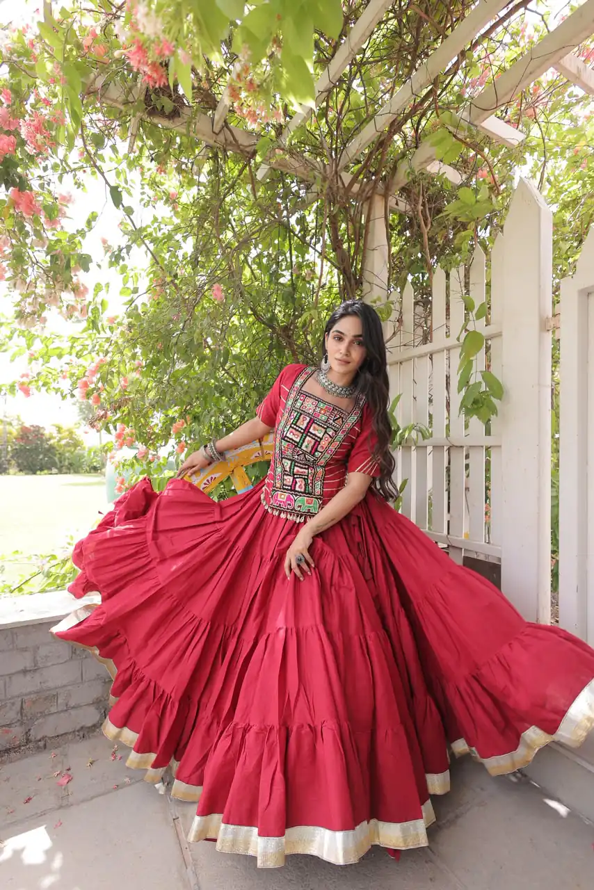 PKA 5078 Red Kora Cotton Lehenga Choli erfect for Wedding, Party, Haldi, Traditional Day, Makar Sankranti – . Special Price ₹2649. Delivery 4-6 Working | Bollywood Lehenga, Creative Lehenga, Designer Lehenga, Embroidered Lehenga, Lehenga, Party Wear Lehenga
