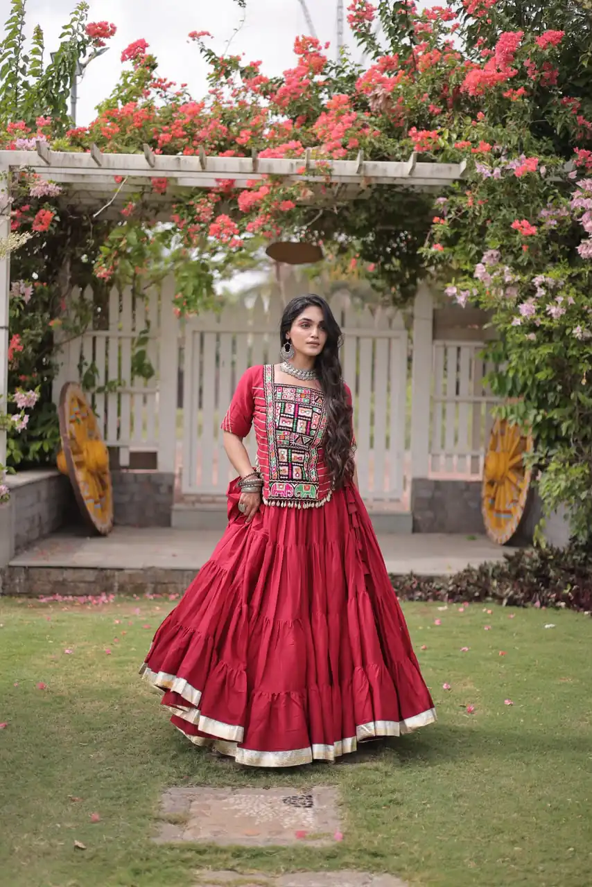 PKA 5078 Red Kora Cotton Lehenga Choli erfect for Wedding, Party, Haldi, Traditional Day, Makar Sankranti – . Special Price ₹2649. Delivery 4-6 Working | Bollywood Lehenga, Creative Lehenga, Designer Lehenga, Embroidered Lehenga, Lehenga, Party Wear Lehenga