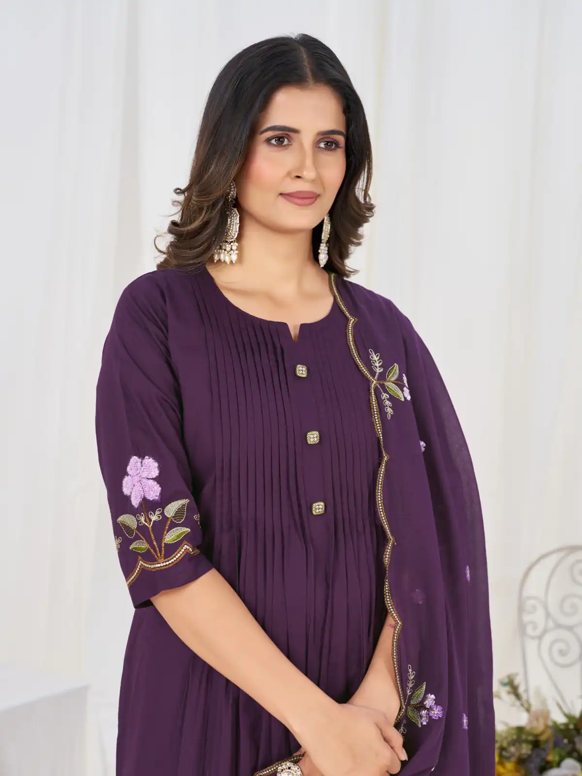 DIVA 159 Wine with Embroidery Work & Cut Work Brown Pure Cotton Salwar Suit . Exclusive Offer ₹2499. Delivery 4-6 Working Days. Shop now. | Casual Suits, Jump Suits, Creative suits, Designer Suits, Palazzo Suits, Party Wear Suits, Patiala Suits, Salwar suit, Straight Suits