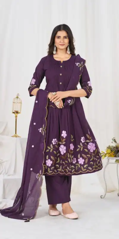 DIVA 159 Wine with Embroidery Work & Cut Work Brown Pure Cotton Salwar Suit . Exclusive Offer ₹2499. Delivery 4-6 Working Days. Shop now. | Casual Suits, Jump Suits, Creative suits, Designer Suits, Palazzo Suits, Party Wear Suits, Patiala Suits, Salwar suit, Straight Suits