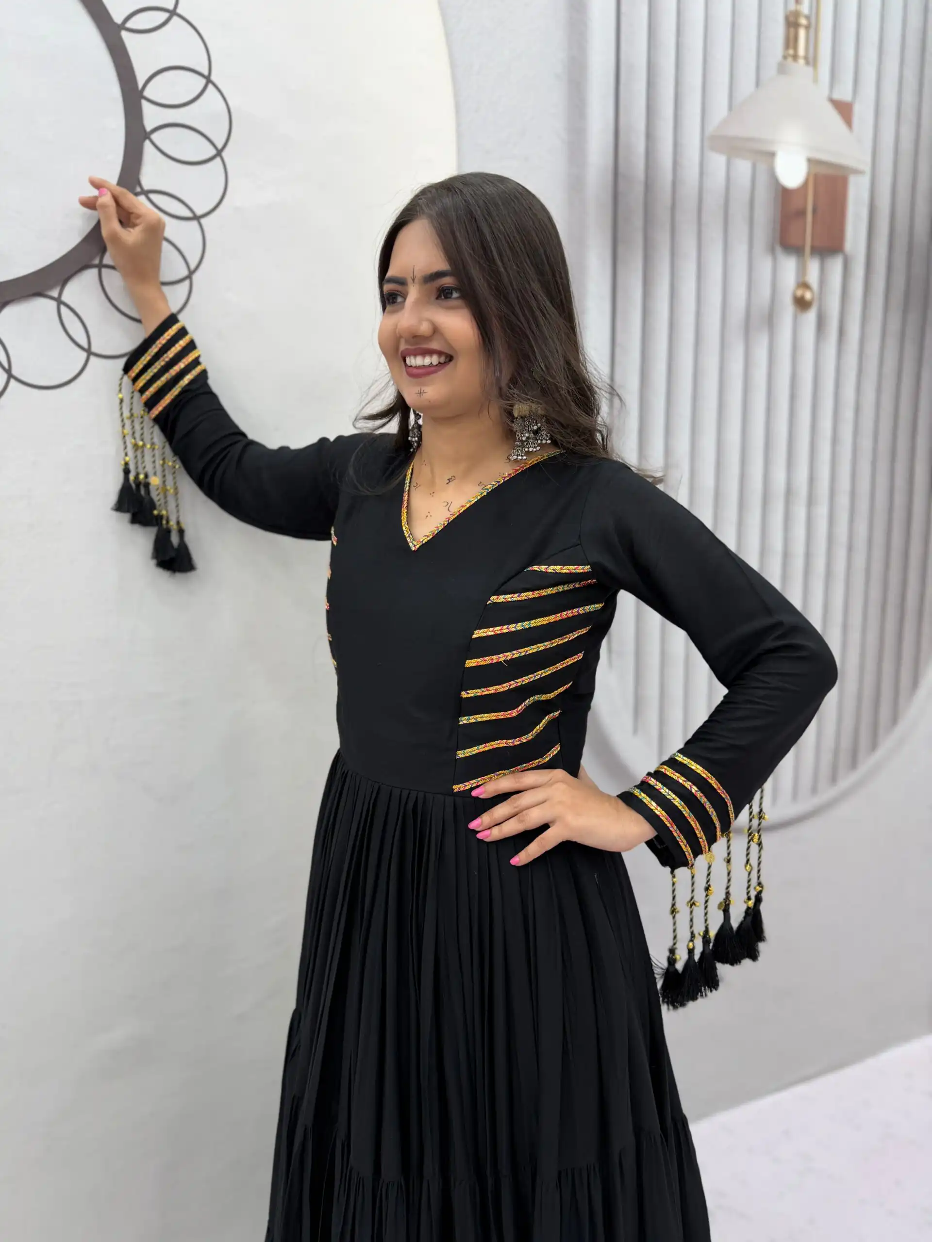 PC 590 Black in Color Pure Cotton ace Work Gown . Wedding, Party, Festive, Events Get it for ₹2449. Delivery 4-6 Working Days. Best Online Shop now. | Bollywood Gowns, Creative Gowns, Designer Gowns, Embroidered Gowns, Gowns, Party Wear Gowns